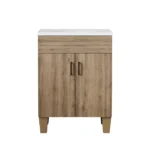 Zenna Home Palomino Tan Single Sink Bathroom Vanity 24 Inch