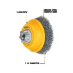 Dewalt Wire Cup Brush Crimped 3 Inch