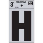 3IN REFLECT LETTER H