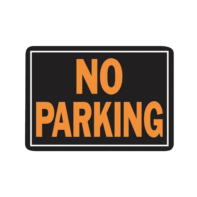 204727 Hy-Ko No Parking Day-Glo Aluminum Sign 10" x 14" - Image 1