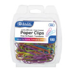 Paper Clips (50mm) Jumbo Color - 100/Pack