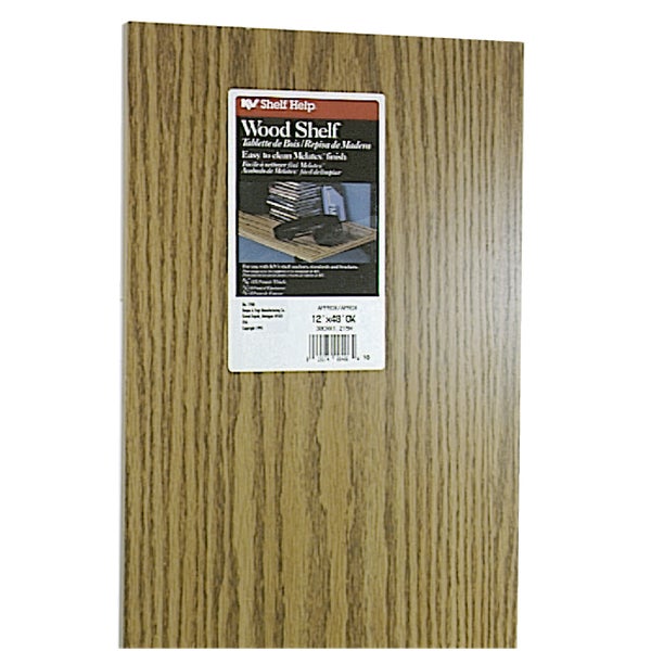 205249.jpg Knape & Vogt 12 In. x 48 In. Oak All-Purpose Shelf - Image 1