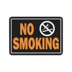 Hy-Ko No Smoking Day-Glo Aluminum Sign 10" x 14"