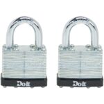 2PK 1-1/2IN LAM PADLOCK
