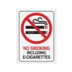 Hy-Ko No Smoking Including E-Cig Sign 5" x 7"