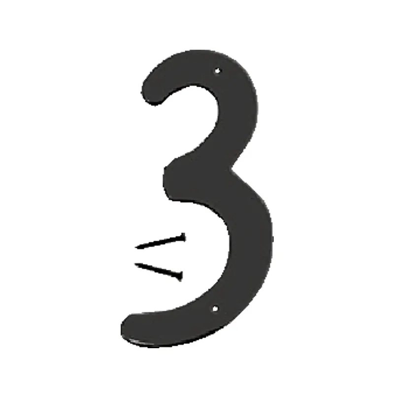 223185 Hy-Ko Number 3 Satin Black 4" - Image 1