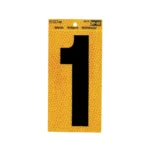 Hy-Ko Reflective Number 1 Yellow 5"