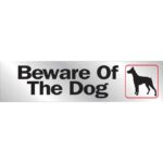 8-1/2X2 BEWARE DOG SIGN