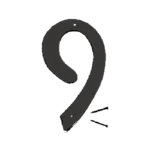 Hy-Ko Number 9 Satin Black 4"