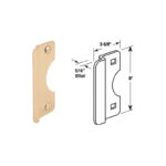 Defender Security Polished Brass Steel Entry Door Latch Guard 6 Inch