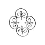 Wrought Iron Rosette (24/3), 23-5/8 Inch (D)