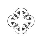Wrought Iron Rosette (24/B/1), 18-1/8 Inch (D)