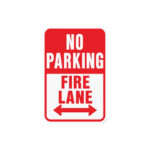 Hy-Ko No Parking Fire Lane Heavy-Duty Aluminum Sign 18 x 12 Inch