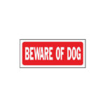 Hy-Ko Beware Of Dog Plastic Sign 6 x 14 Inch