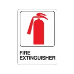Hy-Ko Deco Series Heavy-Duty Plastic Sign, Fire Extinguisher 5" x 7"