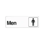 Hy-Ko Deco Series Plastic Restroom Sign, Men 3" x 9"