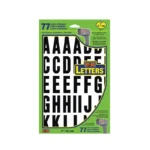 Hy-Ko Self-Adhesive Polyester Black Letter Set 2"