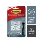 Command Clear Large Cord Clips 2 Clips 3 Strips