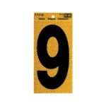 Hy-Ko Reflective Number 9 Yellow 5"