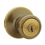 Steel Pro Antique Brass Entry Doorknob