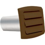 Dundas Jafine ProVent 4 In. Brown Louvered Dryer Vent Hood