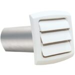 Dundas Jafine ProVent 4 In. White Louvered Dryer Vent Hood