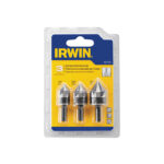 Irwin 3-Piece HSS Black Oxide Metal Countersink Bit Set