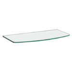 Convex Line Shelf in Clear Glass (23-1/2" X 8" X 10" X 5/16")