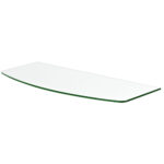 Convex Line Shelf in Clear Glass (31-1/2" X 10" X 12" X 5/16")