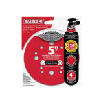 Diablo 5 Inch 320-Grit Universal 12-Hole Vented Sanding Disc 4 Pk