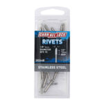 Channellock 1/8 Inch Diameter x 1/2 Inch Grip Stainless Steel Rivet 15 Pk