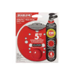 Diablo 5 Inch 220-Grit Universal Hole Pattern Vented Sanding Disc 4 Pk