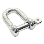 Invincible Marine 316 Stainless Steel Shackle Straight, (3/8 Inch)