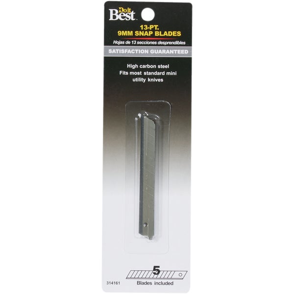 314161.jpg Do it Best 9 mm 13-Point Snap-Off Knife Blade (5-Pack) - Image 1