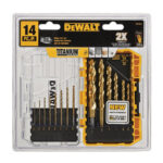 DeWalt 14-Piece Titanium Pilot Point Drill Bit Set