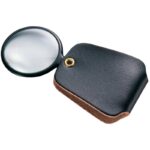 General 532 Pocket Magnifier Glass, 2.5x With Leather Case