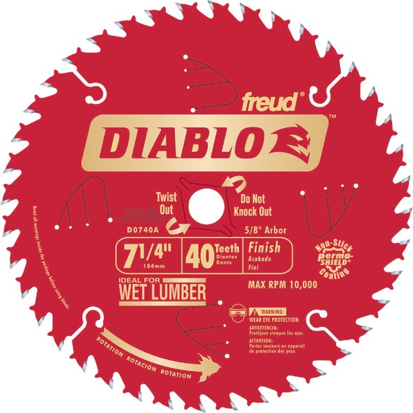 320664.jpg Diablo 7-1/4 In. 40-Tooth Finish Circular Saw Blade, Bulk - Image 1