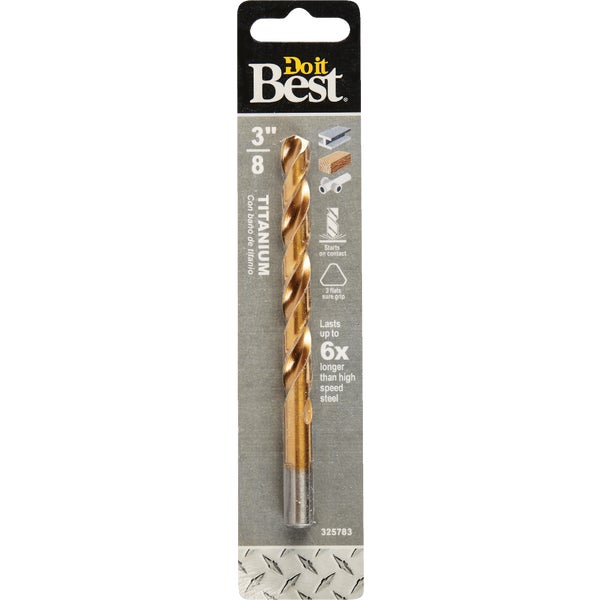 325783.jpg Do it Best 3/8 In. Titanium Drill Bit - Image 1