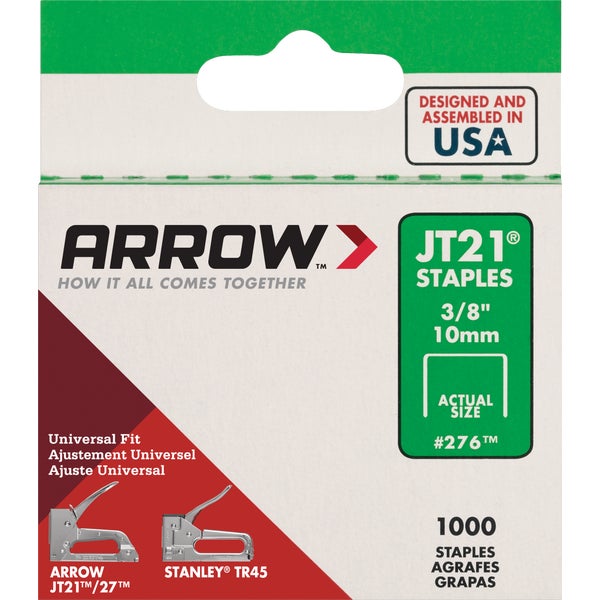 339237.jpg Arrow JT21 Light Duty Staple, 3/8 In. (1000-Pack) - Image 1