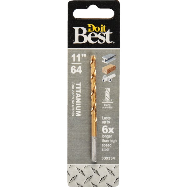 339334.jpg Do it Best 11/64 In. Titanium Drill Bit - Image 1