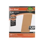 Gator Bare Wood 120 Grit Fine Sandpaper 9x11 Inch 25 Pack