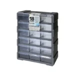 Quantum Storage 18-Drawer Clear Plastic Parts Drawer Cabinet