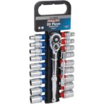 Channellock Standard/Metric 1/2 In. Ratchet & Socket Set (20-Piece)