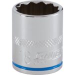 Channellock 3/8 In. Drive 18 mm 12-Point Shallow Metric Socket
