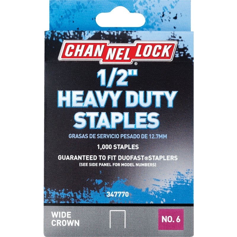 347770.jpg Channellock No. 6 Heavy-Duty Wide Crown Staple - Image 1