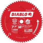 Diablo 7-1/4 In. 60-Tooth Ultra Finish Circular Saw Blade, Bulk