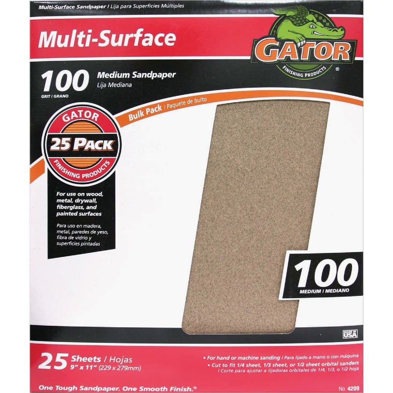 352667.jpg Gator Multi-Surface Medium Sandpaper (25-Pack) - Image 1