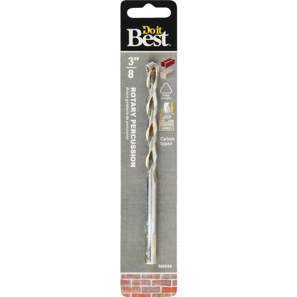 366056.jpg Do it Best 3/8 In. x 6 In. Rotary Percussion Masonry Drill Bit - Image 1
