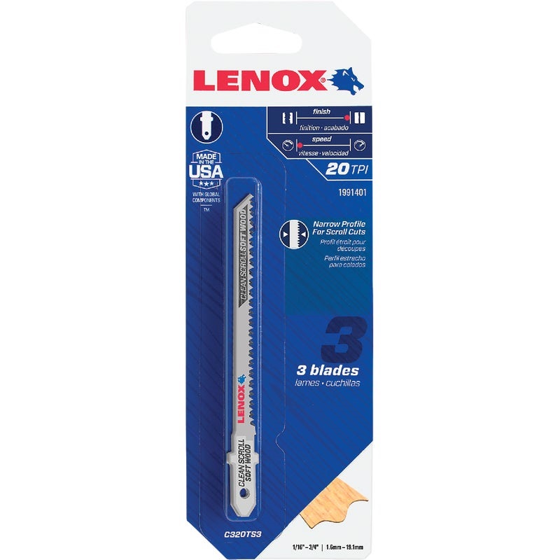 375261.jpg Lenox T-Shank 3-5/8 In. x 20 TPI High Carbon Steel Jig Saw Blade - Image 1