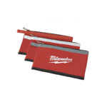 Milwaukee Single-Pocket Multipurpose Zippered Tool Pouch 3 Set